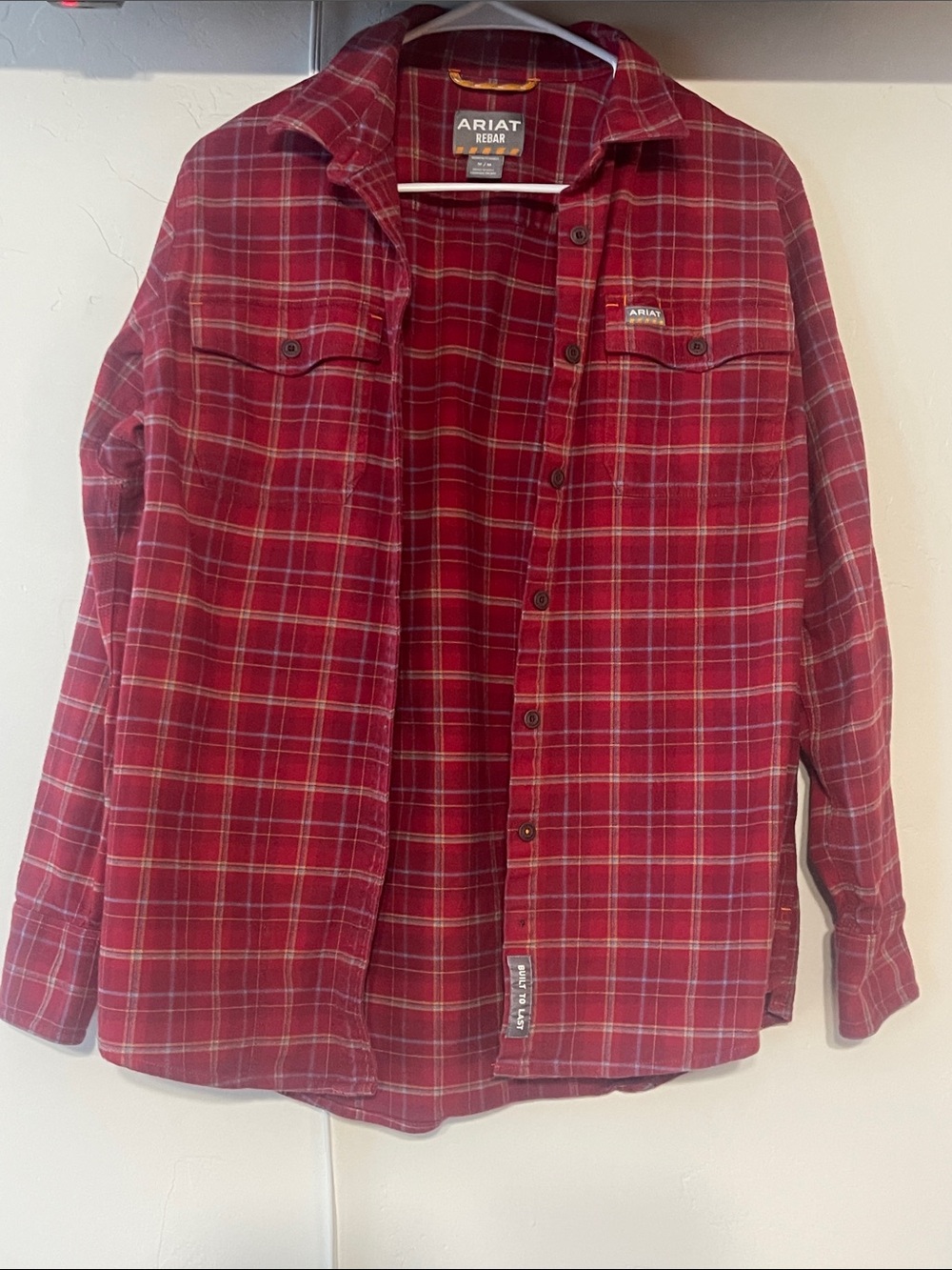 Ariat Red Plaid Flannel Shirt Jacket